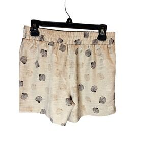 NYCC New York Clothing Co Shell Print Elastic Waist Shorts Women's Size S